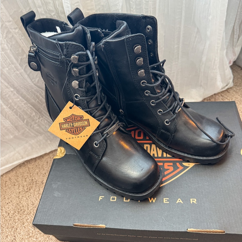Harley-Davidson® Women's 8.5 M Keeler 6" Motorcycle Boots in Black